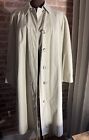 VTG London Fog Long Trench Coat Light Taupe Button Front Boxy Look Women’s  14
