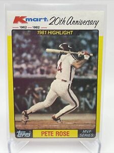 1982 Topps Kmart Pete Rose Baseball Card #44 Mint FREE SHIPPING