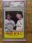 1963 Topps #138 Willie Mays / Stan Musial Pride of NL PSA 7