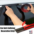 Car Side Door Black Chrome Strip Bumper Protector Trim Tape Sticker Accessories (For: More than one vehicle)