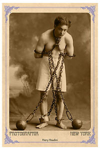 HARRY HOUDINI Master Showman Magician Photograph A+ Cabinet Card