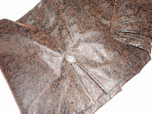 WOODED RIVER MUSTANG CANYON TOOLED LEATHER BROWN QUEEN BEDSKIRT  15