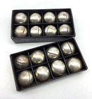 Crate And Barrel Set/8(2) Silver Ball Place Card Holders 524-158