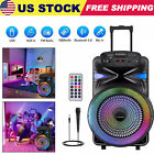 New Listing4000W 15'' Subwoofer Bluetooth Party Speaker Heavy Bass Sound System AUX Mic USA