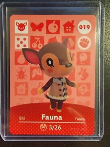 #019 Fauna Animal Crossing Amiibo Card Authentic Never Scanned!