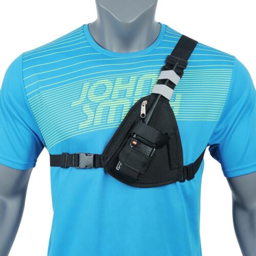 Walkie Talkie Chest Harness Shoulder Radio Holster Chest Pack Adjustable Pouch