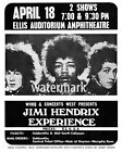 Jimi Hendrix 1968 Concert Poster, 8x10 B&W Photo