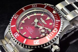 Invicta Men's Pro Diver Red Dial Automatic 47mm Bracelet Watch 35722