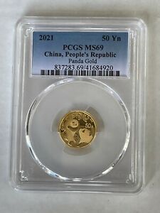 PCGS MS69 2021 China 3g (3 Grams) Gold Panda Coin