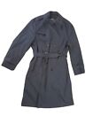 Vint American Apparel Mens 42L All Weather Army Trench Coat Black Shade 385 o337