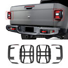 Rear Tail LED Light Guards Trim Cover For Jeep JT Gladiator 20+Black Accessories (For: 2022 Jeep Gladiator)