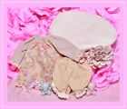 Neo Blythe Doll Outfit Handmade Pullip 1/6 Floral Blouse Pantaloons Hat Set Lot