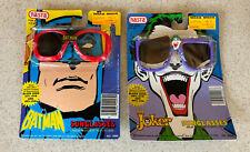BATMAN / JOKER SUNGLASSES (1988 Nasta Toys) -- Both On Card (A)
