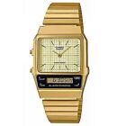 Casio Vintage AQ-800EG-9A PRE-OWNED Men's Watch Gold Stainless Steel Band