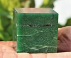 350g Green Jade Crystal Quartz Healing Energy Reiki Aura Metaphysical Stone Cube