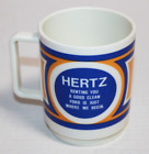 Vintage Hertz Car Rental Plastic Advertising Mug