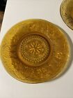1940’s Indiana Daisy Amber Sandwich Glass Dinner Plate - 10 3/8 in
