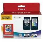 NEW Canon PG  240XL Black & CLI 241XL Color Ink Cartridge with  50 Photo Paper