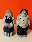 VTG Soholm Pottery Ceramic Fisherman & Lady with Fish Figurines Made in Denmark