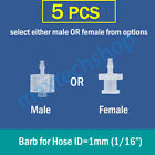 5 PCS Luer Lock Fitting Male Female to 1/16