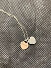 Tiffany&Co.'s Return to Double Heart  Necklace 16 18k Rose Gold w/Bag box Used