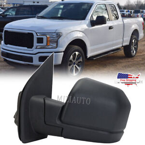 Driver Left Side Door Mirror Manual Folding for 2015-2020 Ford F-150 F150 Truck (For: 2020 F-150 XLT)