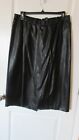 Catherines Black Label faux leather Skirt 1X A Line Back Zipper  NWT