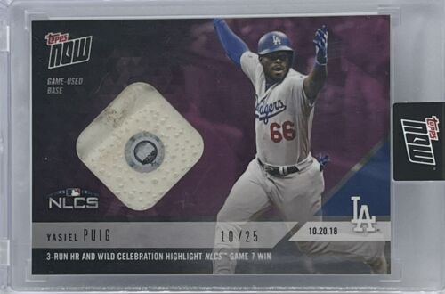 Yasiel Puig 2018 Topps Now Game Used Purple Base /25 #923A