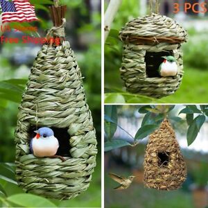 3 Pcs Hummingbird House Hanging Birdhouses Hummingbird Nest for Outdoors