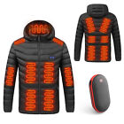 Heated Coat  Winter Body Warm Electric USB Jacket Men Thermal Heating Coat USA