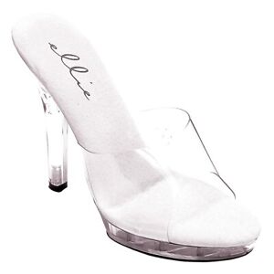 Clear High Heel Shoes Adult Womens Sexy Pumps Cinderella Costume Slippers