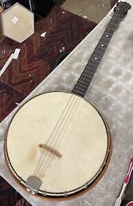New Listing1930s no name 4 String 19 fret Tenor Banjo Vintage w/ Birdseye Maple Grover Pat