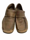 Skechers Men’s 10 Leather Casual Brown Slip On Loafers Driver Moccasins 61130