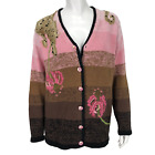 Storybook Knits Cardigan Sweater Womens Small Bearing A Gift Floral Grannycore