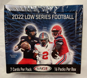 2022 Sage Football Low Series Factory Sealed HOBBY Box 16 AUTOGRAPHS/Box