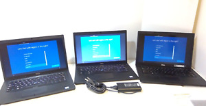 LOT OF 3 Laptops Dell Latitude 7480 i7-6600U 2.60ghz 8/12GB DDR4 256GB SSD Win10