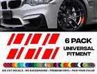 Universal 6 Pack Rim Wheel Race Stripe Tire Decals Stickers JDM Pick your Color