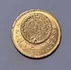 1959 Viente Peso 20 Mexican Peso Gold Coin 15. Gr ORO PURO Aztec Calendar Coin