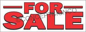 1.5'X4' FOR SALE BANNER Outdoor Sign Boat Car House Property Land Building Shop