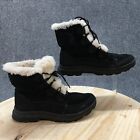Ryka Winter Snow Boots Womens 9.5 M Briella Black Leather Round Toe Faux Fur