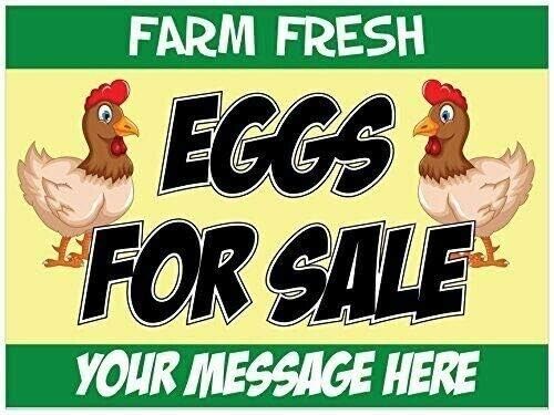 Farm Fresh Eggs for Sale Yard Metal Sign 8