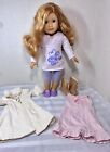 American Girl Doll Lot Truly Me Golden Blonde Hair Blue Eyes + Extras.