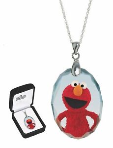 ELMO Sesame Street Crystal Pendant  Sterling Silver iconic Merch Limited Edition