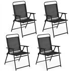 Texteline Foldable Dining Chairs Set of 4 All-weather Folding Lawn Chairs