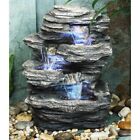 Patio Fountain With LED Lights Water Garden Outdoor Lawn Yard Decor Decoration
