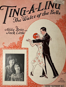 Ting-A-Ling Sheet Music 1926 The Waltz of the Bells Britt Little The Gray Sister