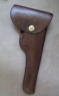 Pre-WWII HH Heiser Leather Flap Holster for Woodsman or High Standard 22 Pistol.