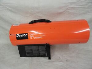Dayton 3VE57 Torpedo Portable Gas Heater, Liquid Propane, 70,000 To 125,000 Btu