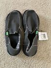 Sanuk Youth Vagabond Boys Canvas Shoes Charcoal Gray Size 6 NEW SBF1061Y BLK