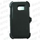For Samsung Galaxy S6 Shockproof Defender Case with Belt Clip & Screen Black